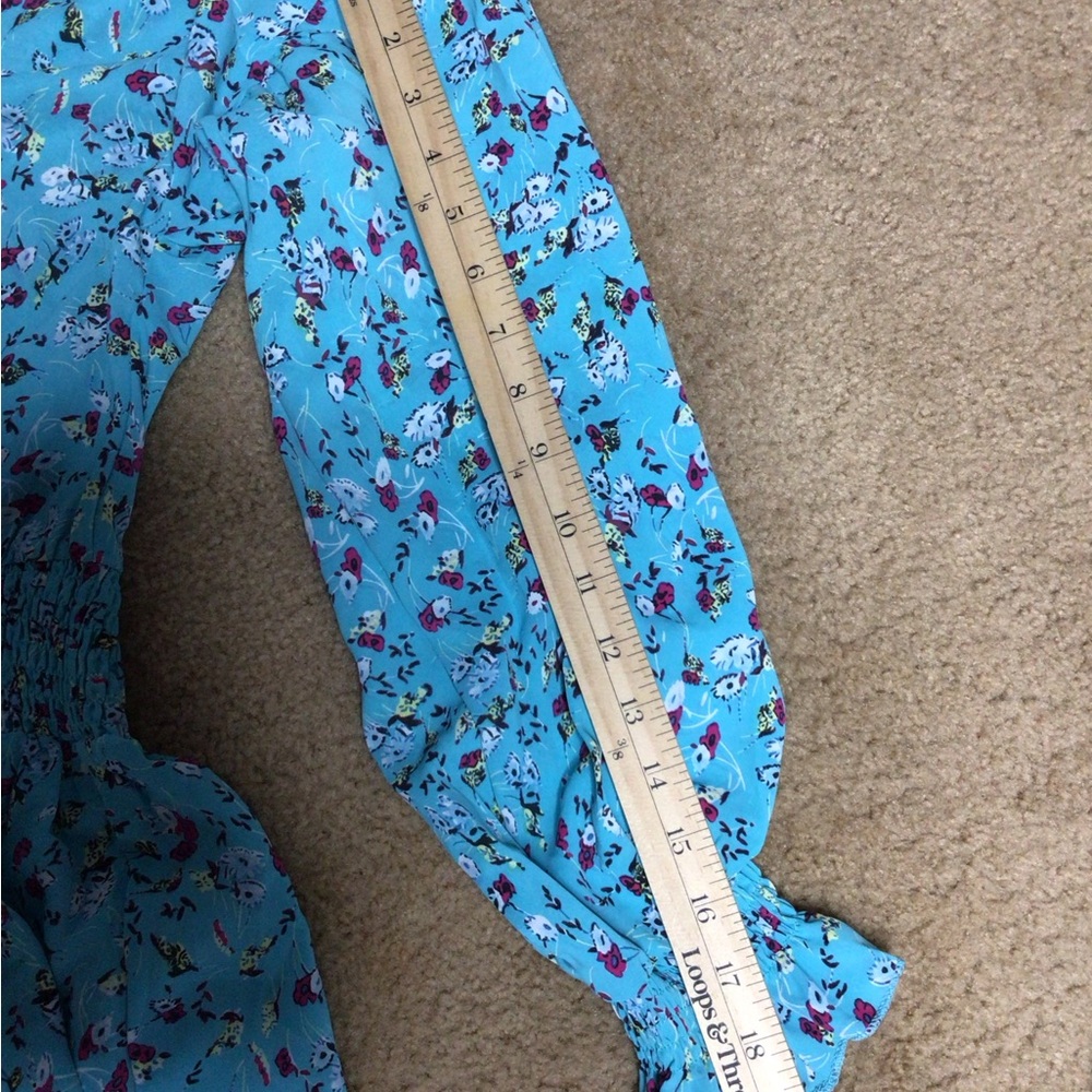 XL Floral Blue Maxi Dress (0197) - Picture 7 of 9